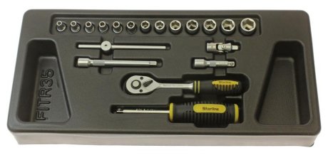 1/4" Набір інструменту 19 предметів у ложементі STARLINE NRF1TR35