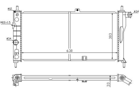 Радиатор охолодження STARLINE OL2064