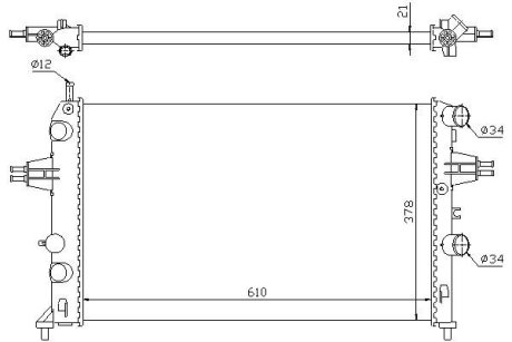 Радиатор охолодження STARLINE OLA2255