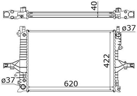 Радиатор охолодження STARLINE VO2115
