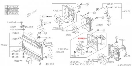 Кожух вентилятора SUBARU 73313FJ001