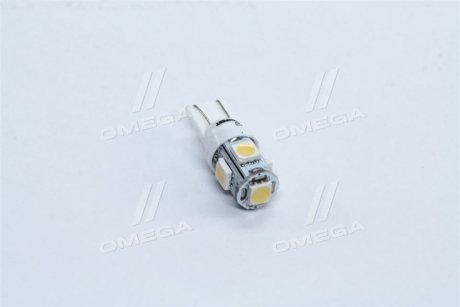 Лампа LED б / ц габарит і панель приладів T10-5 SMD (розмір 5050) 24 ТЕПЛА БІЛИЙ <> TEMPEST Tmp-03T10-24V