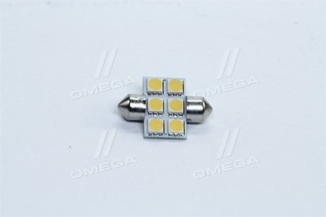 Лампа LED Софітні C5W 24V T11x31-S8.5 (6 SMD size5050) WARM WHITE <> TEMPEST TMP09T1124V (фото 1)