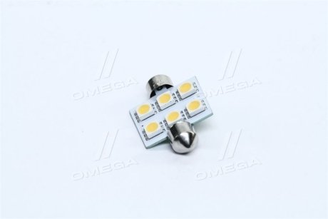 Лампа LED Софітні C5W 24V T11x36-S8.5 (6 SMD size5050) WARM WHITE <> TEMPEST TMP12T1124V (фото 1)