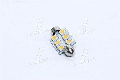 Лампа LED Софітні C5W 24V T11x39-S8.5 (6 SMD size5050) WARM WHITE <> TEMPEST Tmp-15T11-24V