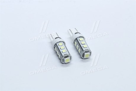 Лампа LED б / ц габарит і панель приладів T10 13SMD W5W 12V WHITE 2шт. блістер <> TEMPEST TP-212T10-12V