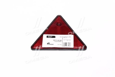 Світловідбивач трикутник червоний (чорна окантовка) TEMPEST TP 71.01.20 (фото 1)