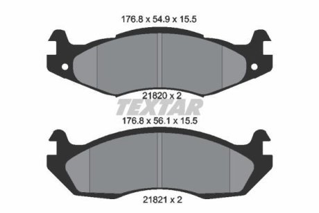 Гальмівні колодки, дискові TEXTAR 2182001