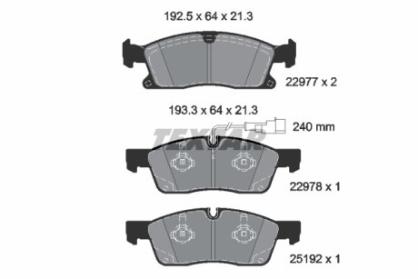 Гальмівні колодки MASERATI Levante "F "16>> TEXTAR 2297701 (фото 1)