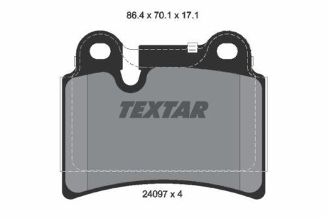 КОЛОДКИ ТОРМОЗНЫЕ ДИСКОВЫЕ КОМПЛЕКТ VW Touareg 2.5TDI-6.0 10.02- TEXTAR 2409701