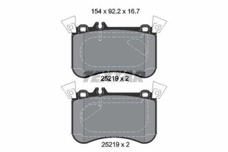 Гальмівні колодки MERCEDES CLA(X117,C117)/GLA(X156) "F "13>> TEXTAR 2521905