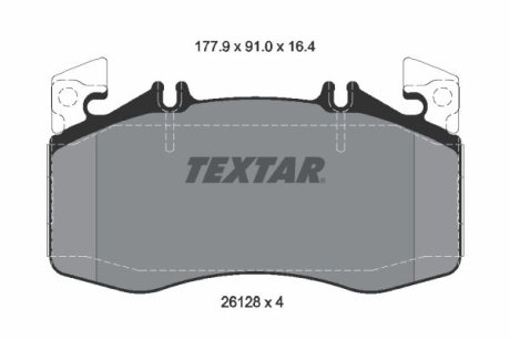 Комплект гальмівних колодок TEXTAR 2612801 (фото 1)