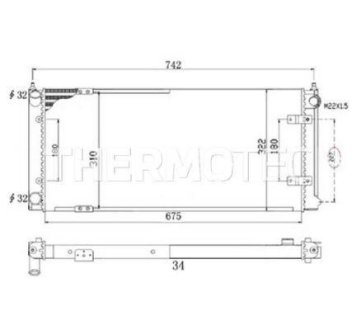 Радиатор THERMOTEC D7W028TT