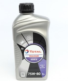 Трансмиссионное масло Gear 8 GL-4 75W-80 1 л TOTAL 214082 (фото 1)