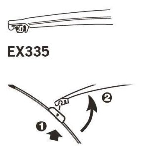 Щетка стеклоочистителя каркасная задняя 330mm (13\\) ExactFit Rear Hyundai I-30 (B) Trico EX335