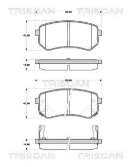 Колодки гальмівні дискові TRISCAN 8110 18018