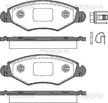 Колодки гальмівні дискові TRISCAN 8110 28025