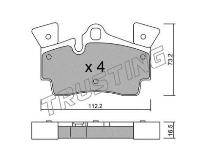 Колодки гальмівні дискові TRUSTING 671.1 (фото 1)