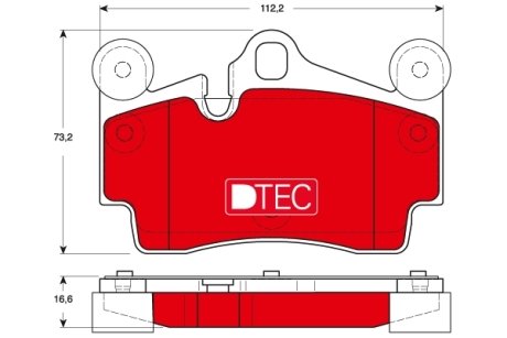 Комплект гальмівних колодок - дискові TRW GDB1653DTE