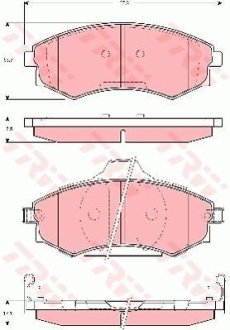 Комплект гальмівних колодок, дискове гальмо TRW GDB3283