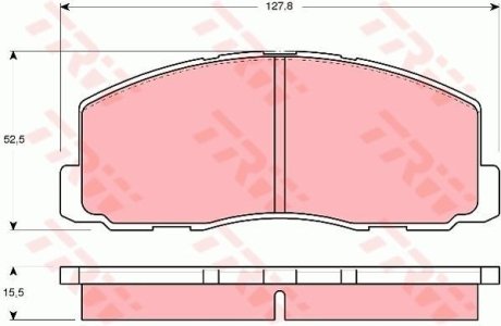 Гальмівні колодки дискові ISUZU (GM) - LONSDALE - MITSUBISHI Aska/YD/Colt/Cordia/Galant/Lancer/Lanc TRW GDB355 (фото 1)