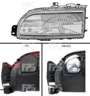 Фара передня TYC FP 2551 R2-T