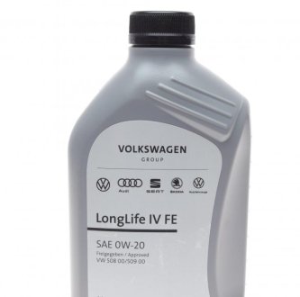 Олива моторна LongLife IV FE 0W-20, 1л. 50800/50900 VAG GS60577M2