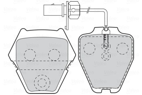 Гальмівні колодки дискові VAG A4/A6/A8/Passat/Phaeton "2,5-4,2 "F "96-05 Valeo 302333