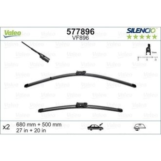 Щітка склоочисника SILENCIO FLAT BLADE SET Valeo 577896 (фото 1)