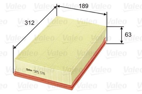 Воздушный фильтр Valeo 585178