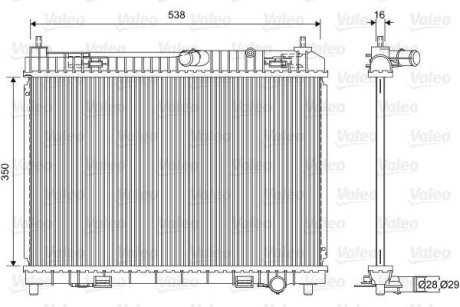 Радиатор системи охолодження Valeo 701603 (фото 1)