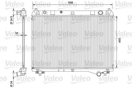 Радиатор охолоджування Valeo 701722 (фото 1)