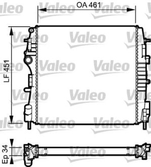 Радиатор системи охолодження Valeo 734922