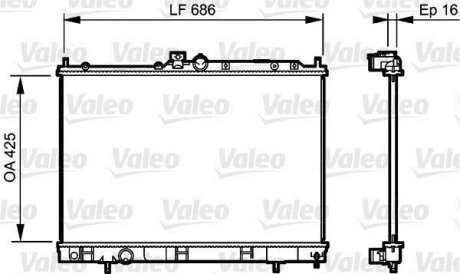 Радиатор системи охолодження Valeo 735201