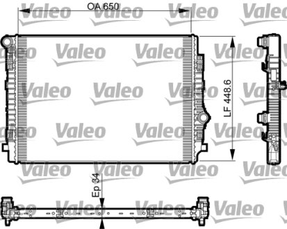Радиатор системи охолодження Valeo 735549 (фото 1)