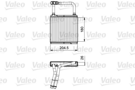 Радиатор (теплообмінник) опалення салону Valeo 811526 (фото 1)