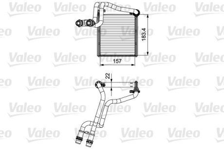 Радиатор обігрівача салону Valeo 811536 (фото 1)