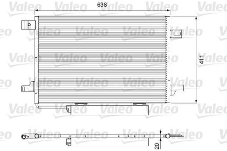 Конденсатор (радиатор) кондиціонера Valeo 814249
