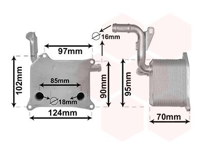 Радиатор масляний RS4/ A5/ A6/ Touareg 4.2i (вир-во) Van Wezel 03013705