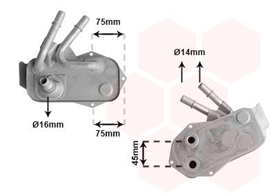 Радиатор оливи Van Wezel 06013733