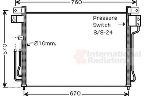 Конденсор кондиціонера NAVARA/PATHF 25DCi 05- Van Wezel 13005299 (фото 1)