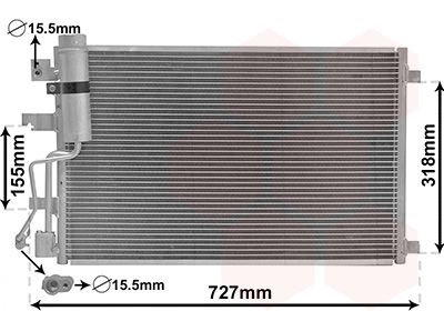 Радиатор кондиціонера Van Wezel 13015290