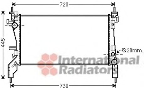 Радиатор Mondeo 96-2000 Van Wezel 17002380