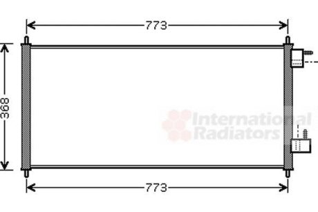 Радиатор кондиціонера FORD Transit Connect (P65, P70, P80) (вир-во) Van Wezel 18005361 (фото 1)