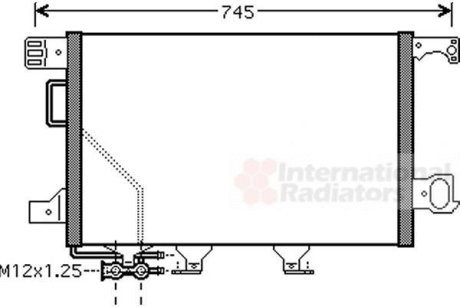 Конденсор кондиціонера MB W203 (C-Kl) 04- Van Wezel 30005360