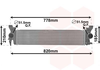 Радиатор інтеркулера Van Wezel 30014704