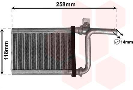 Радиатор пічки Van Wezel 32006254 (фото 1)