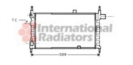 Радиатор охолодження OPEL KADETT E (84-) 1.3 (вир-во) Van Wezel 37002063
