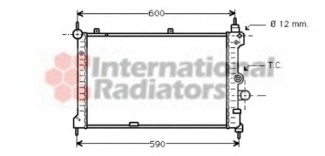 Радиатор охолодження двигуна KADETT E15TD/ASTRA F 17TD Van Wezel 37002127
