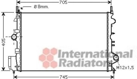 Радiатор охолодження (вир-во) Van Wezel 37002462